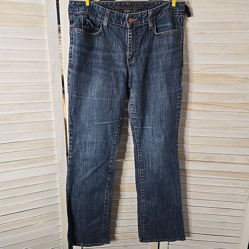 Eddie Bauer Boyfriend Jeans Womens 8R Blue Denim Midrise Grunge Streetwear Pants